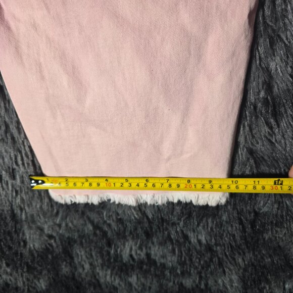 DL1961 Hepburn High Rise Wide Leg Jeans Womens 28 Pink Raw Hem NWT $209 retail - Picture 7 of 9